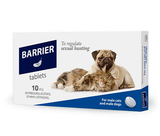 BARRIER tablets for male cats and male dogs