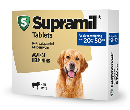 Supramil for dogs weighing from 20 to 50 kg